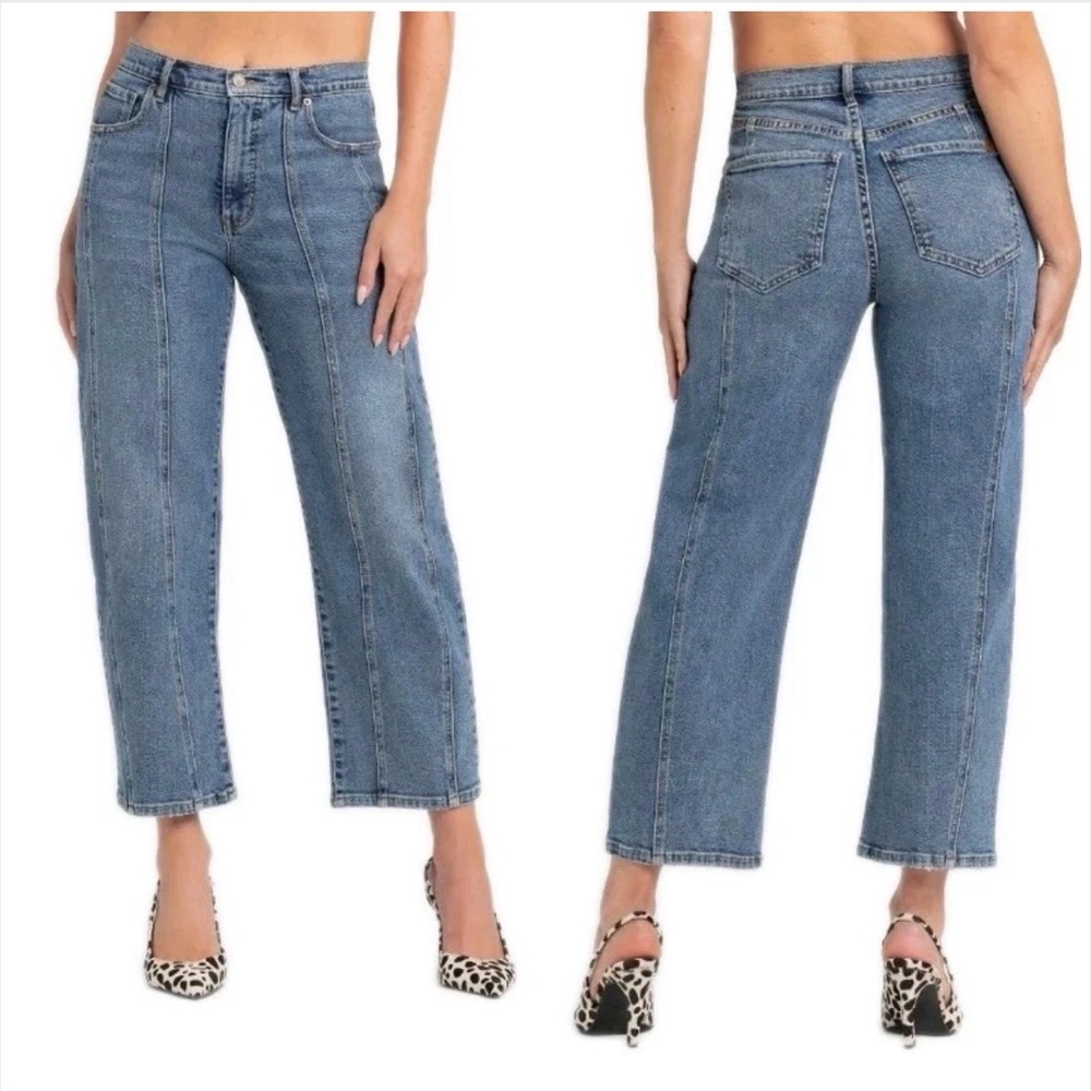 🐣Jessica Simpson medium wash Myrtle barrel leg wide leg relaxed fit size 16 NWT